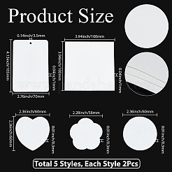 10 pièce de papier de peinture texturé en mousse carrée de 5 styles&nbsp;AJEW-SP0004-33