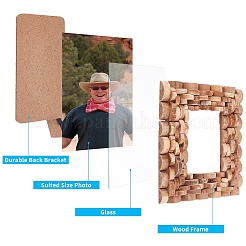 Naturholz Fotorahmen&nbsp;DJEW-WH0007-42