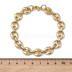 Bracelets en chaîne en acier inoxydable 304 en forme de grain de café pour femmes et hommes&nbsp;BJEW-B169-03G