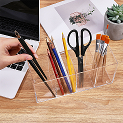 Porte-stylo en acrylique à 4 compartiment&nbsp;AJEW-WH0696-818B