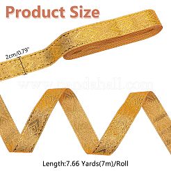 1 rouleau de rubans de polyester brodés de style ethnique&nbsp;OCOR-WR0001-33B