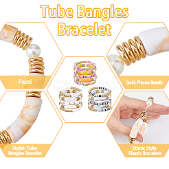 15 Stück 15-teiliges Heishi-Surfer-Stretch-Armband-Set aus Polymer-Ton im Ethno-Stil&nbsp;BJEW-FI0001-41