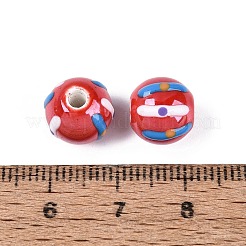 Porcellana fatti a mano perline di ceramica&nbsp;PORC-Q005-03H