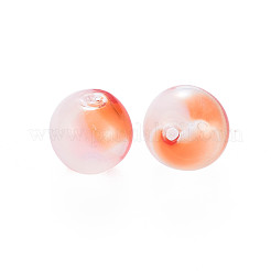 Perle di globo di vetro soffiato a mano trasparente&nbsp;GLAA-T012-31B-02