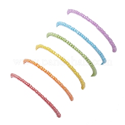 6 Stück Acrylperlen-Armbänder im Regenbogen-Stil in Bärenform für Kinder&nbsp;BJEW-JB10066
