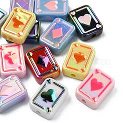 14 Stück 7 Farben UV-Beschichtung Regenbogen schillernde Acryl-Emaille-Perlen&nbsp;SACR-YW0005-06