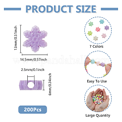 200pcs perles acryliques opaques&nbsp;SACR-DC0001-15