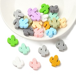 24 Stück 12 Farben Kaktus-Silikonperlen&nbsp;SIL-YW0001-20