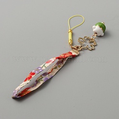 Porzellan-Karikatur-Glückskatzen-Handy-Lanyard&nbsp;HJEW-WH0068-09G
