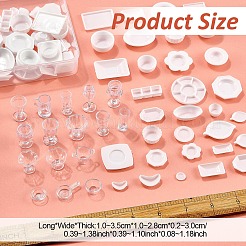 2Sets DIY Miniatur-Geschirr aus Kunststoff Teller Geschirr Set&nbsp;AJEW-YW0001-44