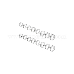 16 Stück 8 Größen 201 Edelstahl geriffelte Fingerringfassungen&nbsp;STAS-UN0041-45