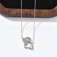 Collane con ciondolo a forma di cane in acciaio inossidabile 304&nbsp;NJEW-M101-03P