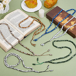 6 pulsera de cuentas de oración redondas acrílicas musulmanas de 6 colores&nbsp;BJEW-PH0004-55