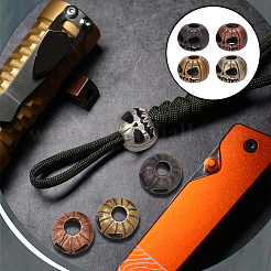 4 Stück 4 Farben Messing EDC European Beads&nbsp;FIND-NB0005-01
