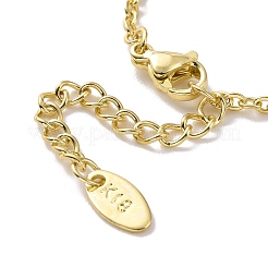 Bracciale con ciondoli a forma di cuore e corona in acciaio inossidabile 201 con catene in acciaio inossidabile 304 per donna&nbsp;BJEW-C019-30G