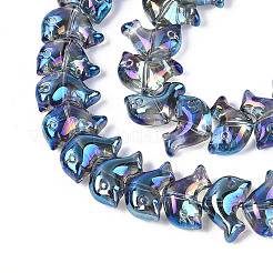 Chapelets de perles en verre transparent électrolytique&nbsp;EGLA-N017-06-A03