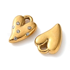 Colgantes de rhinestone de acero inoxidable 304&nbsp;RB-L002-01G