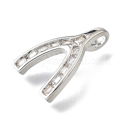 Pendentifs avec zircon cubiques à micro-pavés en laiton&nbsp;KK-V007-13P