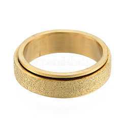 Bague rotative sablée en acier inoxydable 201&nbsp;X-RJEW-N043-06LG