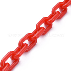 Chaînes de câble acryliques opaques faites à la main&nbsp;AJEW-JB00664-04