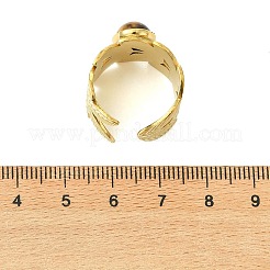 Offene Manschettenringe aus natürlichem Karneol/schwarzem Achat/Tigerauge/Lapislazuli/Moosachat&nbsp;RJEW-JR01079-04