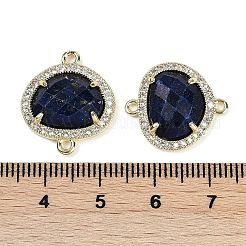 Gefärbte natürliche Lapislazuli-Glieder mit facettierten ovalen Kanten&nbsp;G-B126-01G-12