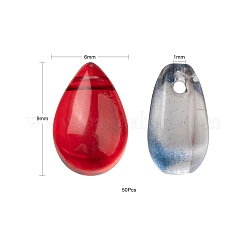 50 pz perline di vetro trasparente&nbsp;GGLA-FS0001-01