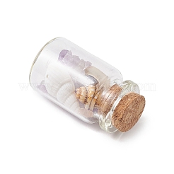 6 Stück natürlicher Lapislazuli/Amethyst/Karneol/Citrin/Rosenquarz/Amazonit-Chip & Kauri-Muschelperlen Heilkristalle Wunschflaschen&nbsp;PALLOY-JF03788