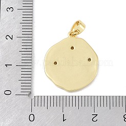 Pendentifs en laiton zircon cubique transparent&nbsp;KK-P273-15C-G