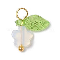 10 breloque fleur en opalite&nbsp;PALLOY-JF03765-02