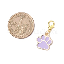 Colgante con huella de pata de perro de esmalte de aleación&nbsp;HJEW-JM03746