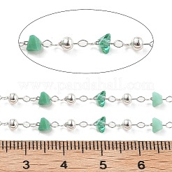 Catene fatte a mano in ottone e perline di vetro&nbsp;CHC-L051-03S-03