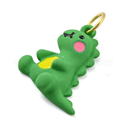 Pendenti in smalto di ottone placcato con dinosauro&nbsp;KK-Q804-14G