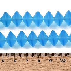 Perles de verre transparentes givrées et cuites au four&nbsp;GL-CBA2ED2-03E