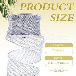 2 rotolo di nastro in rete di poliestere scintillante con paillettes&nbsp;OCOR-ME0001-61B
