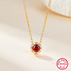 925 collier en argent vintage simple tempérament clavicule chaîne zircon coloré collier exquis&nbsp;ND6221-2