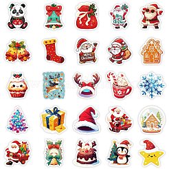50 x Papieraufkleber mit Weihnachtsmotiv im Cartoon-Stil.&nbsp;DIY-P085-05