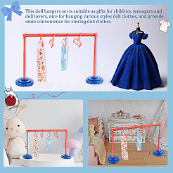 4 Satz Wäscheständer-Set aus Kunststoff mit 4 Stilen zum Trocknen von Puppenkleidung&nbsp;DIY-GA0004-44