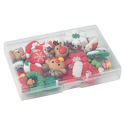 26pcs 26 Arten Weihnachtsthema-undurchsichtige Harzanhänger&nbsp;RESI-FS0001-74