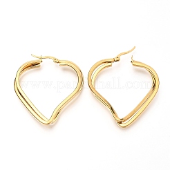 Orecchini a cerchio in acciaio inossidabile 304&nbsp;EJEW-C501-09G
