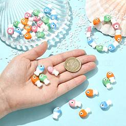 16 pièce de perles en céramique et porcelaine faites à la main&nbsp;PORC-FS0001-68B
