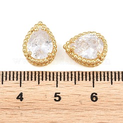 Mehrsträngige Glieder aus Messing mit klarem Zirkonia-Pavé&nbsp;KK-L275-28G