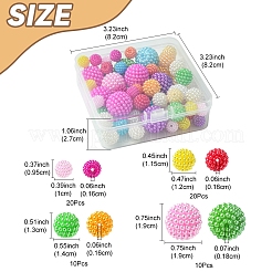 60 pz 4 dimensioni abs perle di plastica imitazione perle&nbsp;KY-FS0001-33
