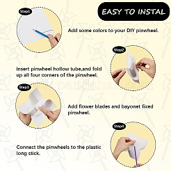 Papier & PVC blanko DIY Windräder Handwerk für Kinder Kunst und Handwerk&nbsp;FIND-CP0003-26B