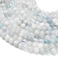 Natürliche Aquamarin Perlen Stränge&nbsp;X-G-F826-B01-6mm