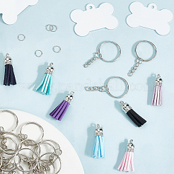 Kits de fabrication de porte-clés pendentifs en aluminium à transfert thermique double face vierges à faire soi-même&nbsp;DIY-SP0005-26C