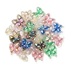 Placcatura uv luminosa perline acriliche iridescenti arcobaleno&nbsp;OACR-F006-03