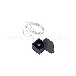 Anlaufschutz 1 Stück rhodiniert 925 Sterling Silber offene Manschettenring-Beschläge&nbsp;FIND-NB0004-90
