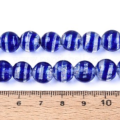 Perles à la main en verre de feuille brins&nbsp;FOIL-N033-05B