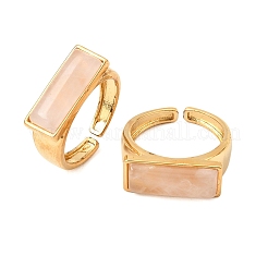 Anillos abiertos de latón con cristales de cuarzo natural para mujer.&nbsp;GG-CBA0B5A-04G-07